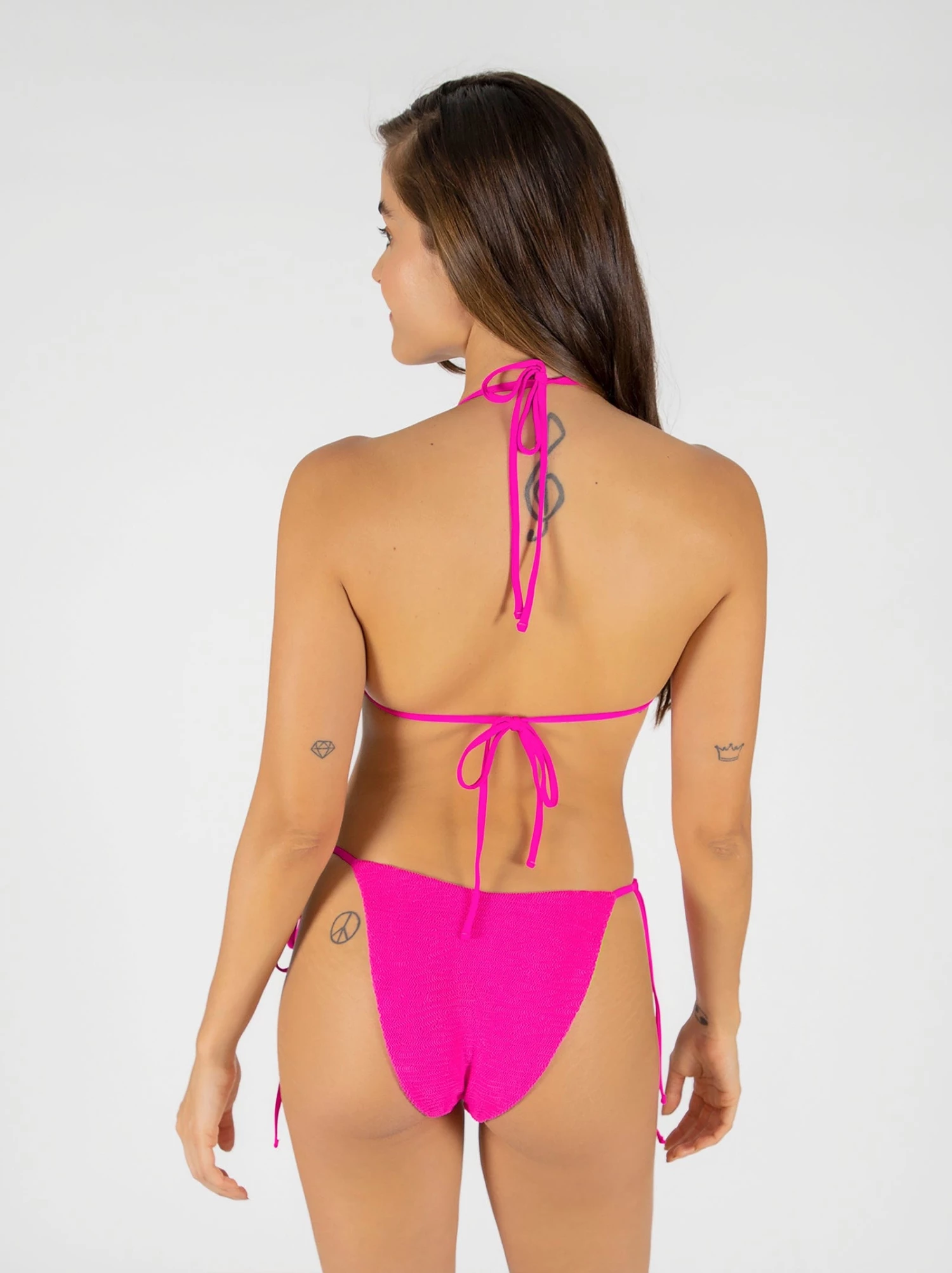 ONEONESWIMWEAR Ariel Bottom Fuchsia Crinkle 5 ONEONESWIMWEAR Ariel Bottom Fuchsia Crinkle