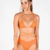 ONEONESWIMWEAR SWIM Ariel Top Neon Orange