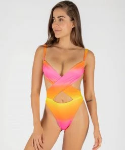 ONEONESWIMWEAR Kylie One Piece Orange Gradient NEW IN