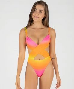 ONEONESWIMWEAR Kylie One Piece Orange Gradient NEW IN