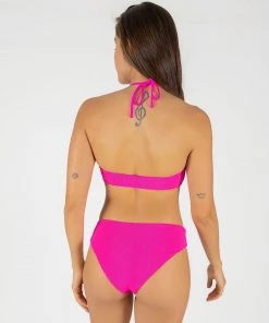 ONEONESWIMWEAR Lana Bottom Fuchsia Crinkle SWIM 8 ONEONESWIMWEAR Lana Bottom Fuchsia Crinkle SWIM