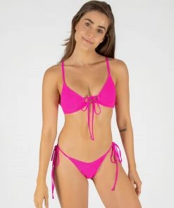 ONEONESWIMWEAR Maggie Top Fuchsia Crinkle