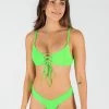 ONEONESWIMWEAR Abby Top Neon Green NEW IN