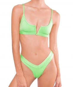 ONEONESWIMWEAR Jenna Top Lime SWIM