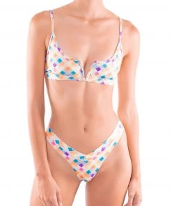 ONEONESWIMWEAR SWIM Jenna Top Gingham