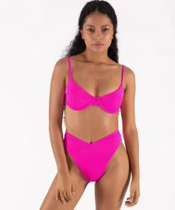 ONEONESWIMWEAR Tatiana Bottom Bright Fuchsia